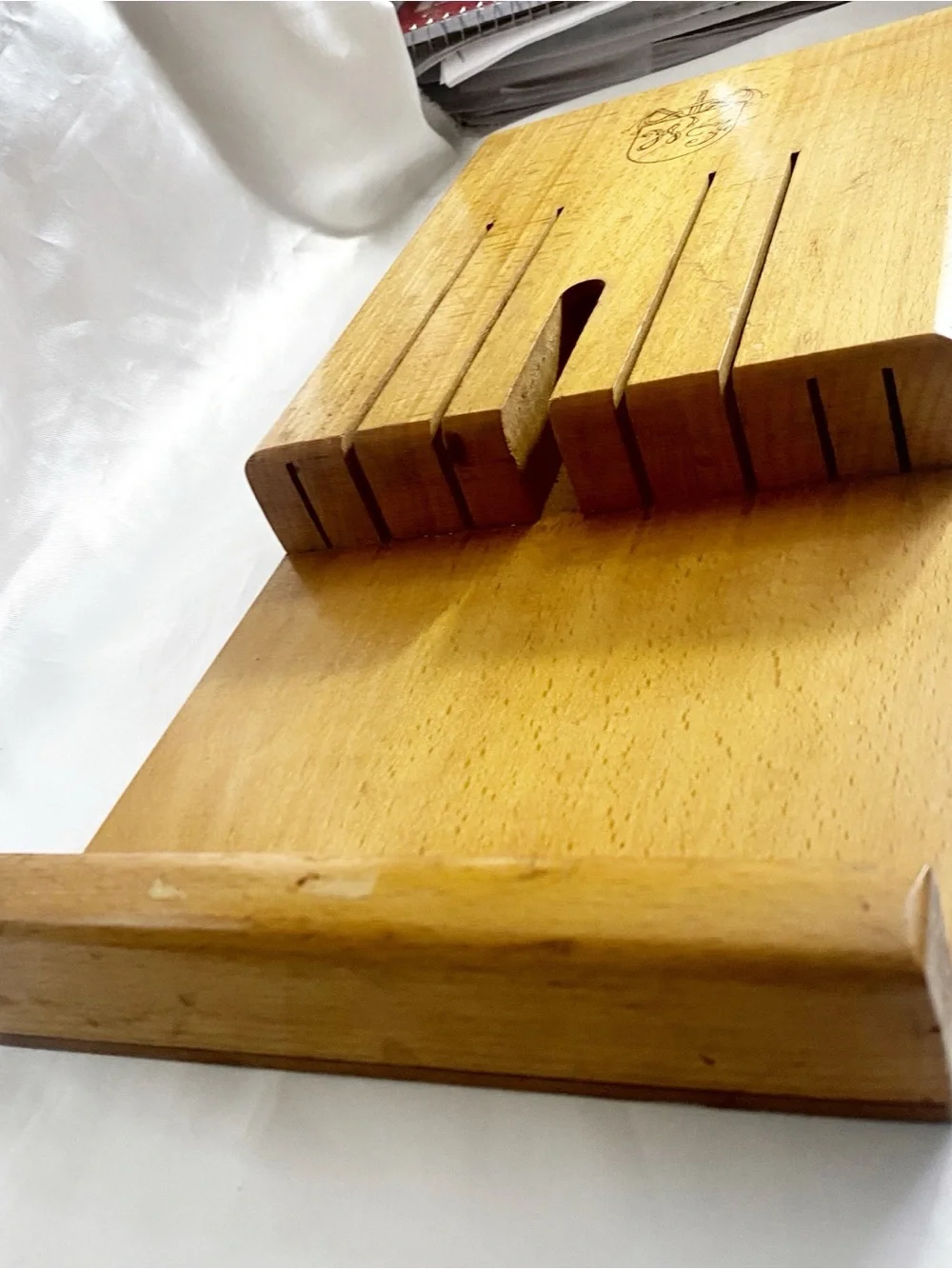 Washington Forge Vintage Hanging Knife Block 8 Slots Wood 15.5” x 7.5” x 1.5